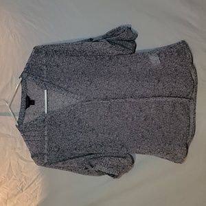 Banana Republic, 3/4 sleeve, gray & white, xs
